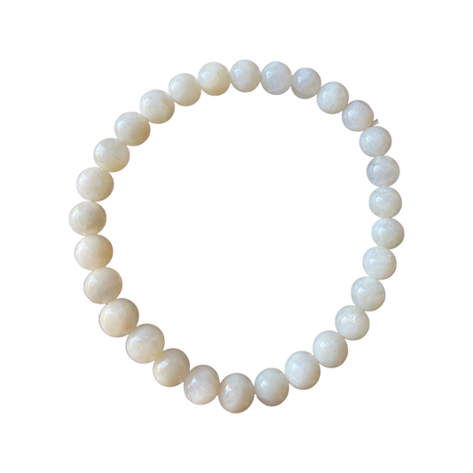 Rainbow Moonstone Bead Bracelet