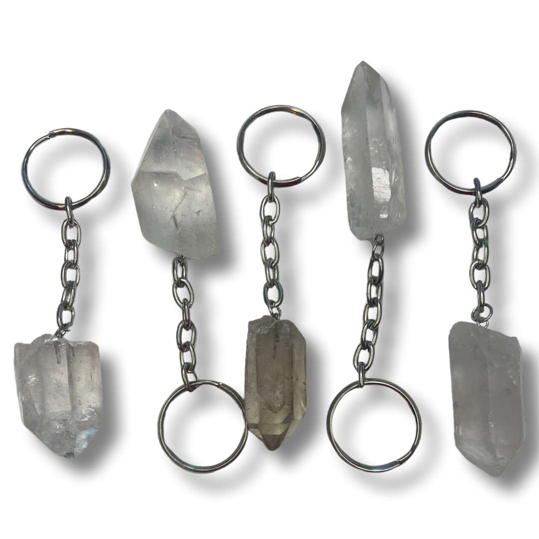 Clear Quartz Keychain