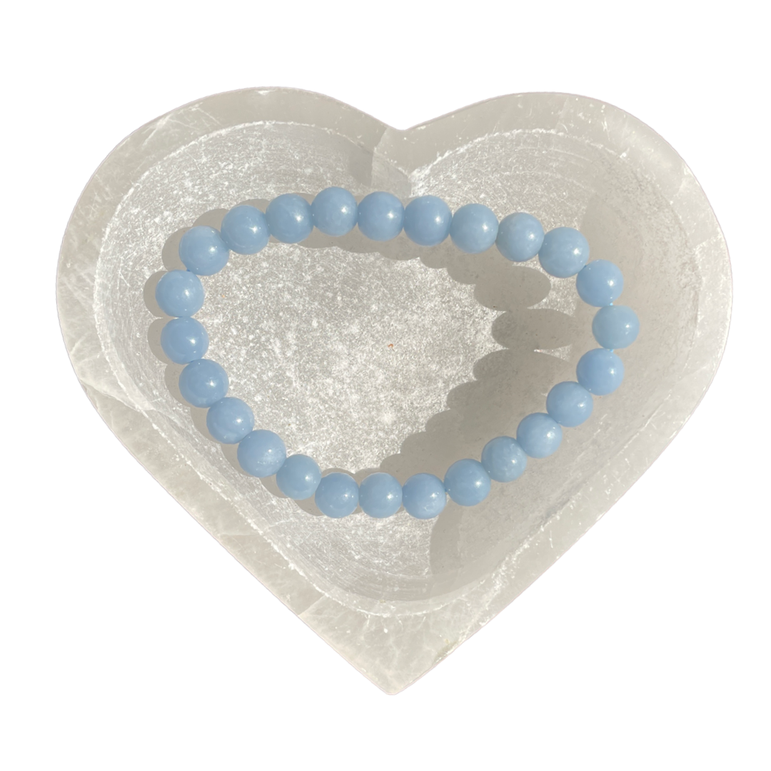 Angelite Bead Bracelet