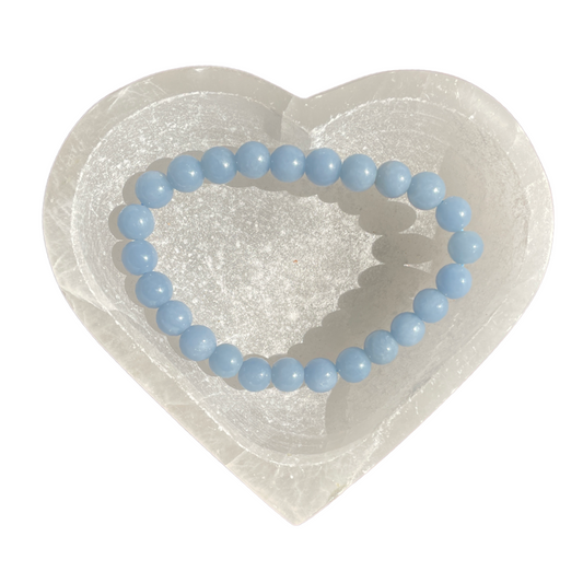 Angelite Bead Bracelet