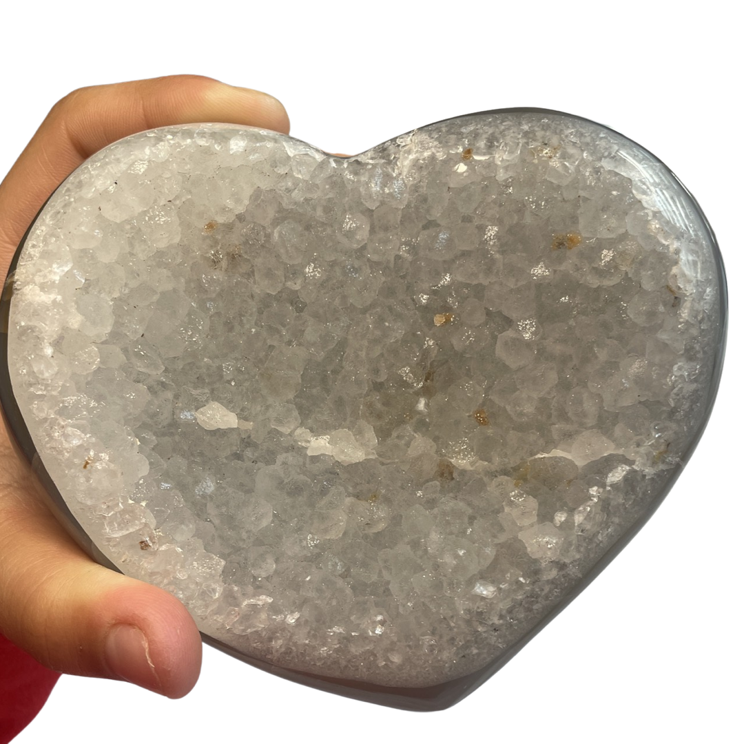 Agate Druzy Heart