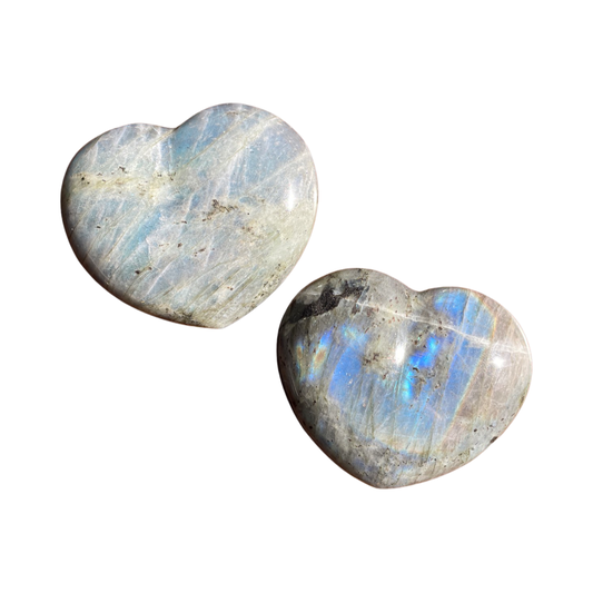 Labradorite Large Puffy Heart