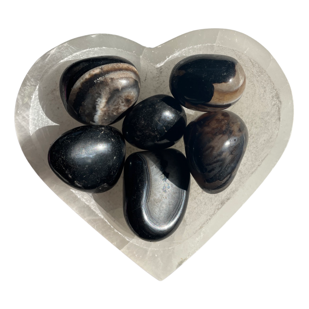 Black Onyx Tumbled Stone