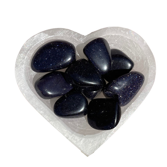 Blue Goldstone Tumbled Stone