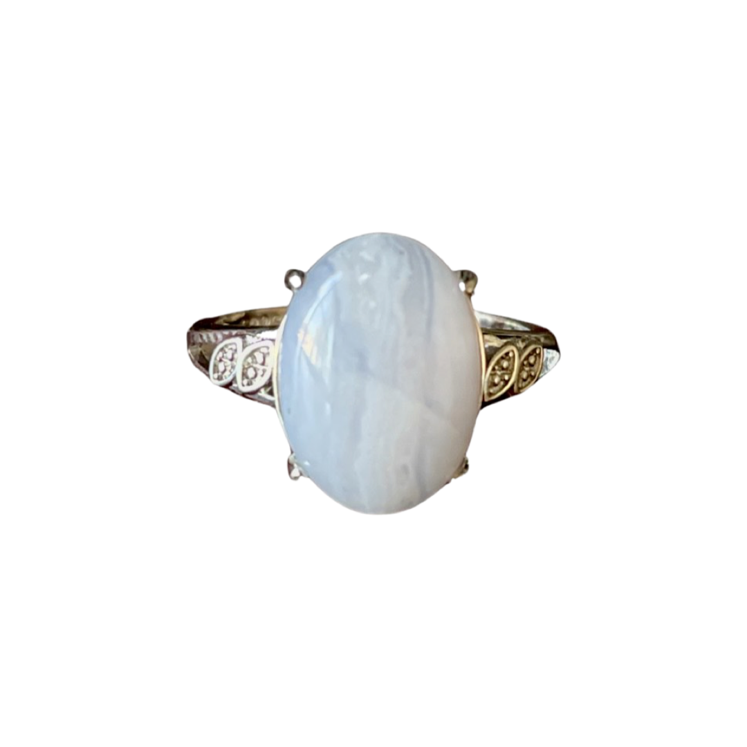 Blue Lace Agate Ring