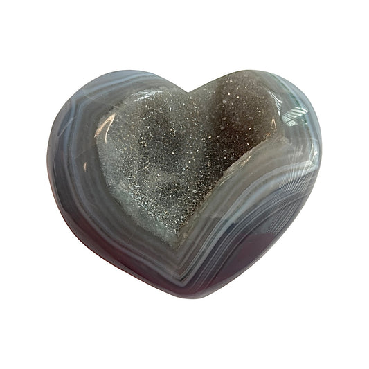 Agate Druzy Heart